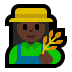 👩🏿‍🌾 woman farmer: dark skin tone display on Windows